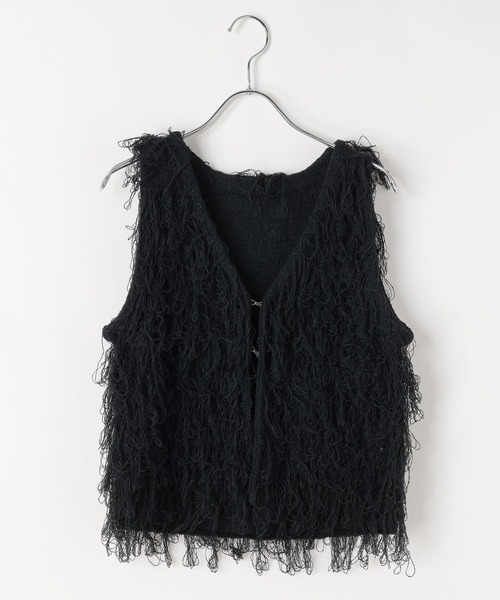 PAGEBOY(ページボーイ)の「ループアミベスト(ベスト・レディース・ブラック/グレー/オフホワイト・FREE)」の15枚目の写真