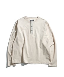 Starting Over（スターティングオーバー）の「short length press-stud henry neck long-sleeved T-shirt/ショートレングス プレススタッド ヘンリーネック ロングスリーブTシャツ 短丈 スナップ ヘンリー ロンT（Tシャツ/カットソー）」