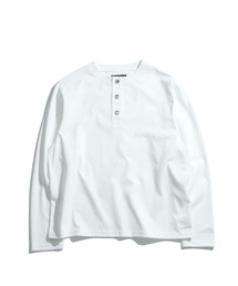 Starting Over（スターティングオーバー）の「short length press-stud henry neck long-sleeved T-shirt/ショートレングス プレススタッド ヘンリーネック ロングスリーブTシャツ 短丈 スナップ ヘンリー ロンT（Tシャツ/カットソー）」