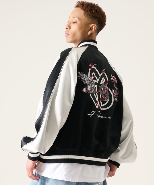 FUBU フブ ブランド Embroidered Souvenir Jacket / 刺繍スカジャン 龍