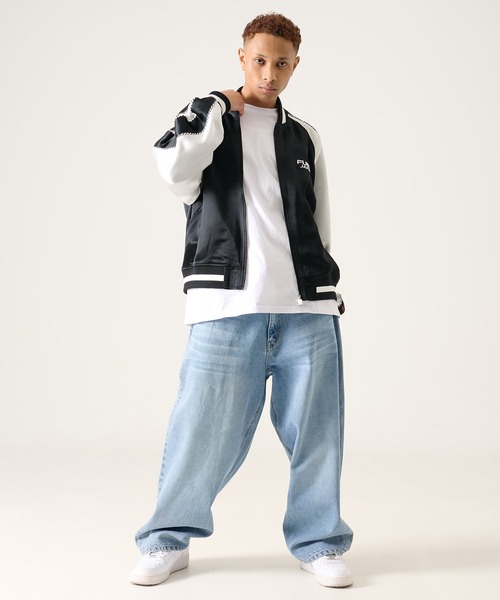 FUBU( フブ)の「FUBU フブ ブランド Embroidered Souvenir Jacket / 刺繍スカジャン 龍モチーフ スーベニアジャケット(スタジャン・メンズ・ネイビー/ブラック・M/L/XL/XXL)」の10枚目の写真