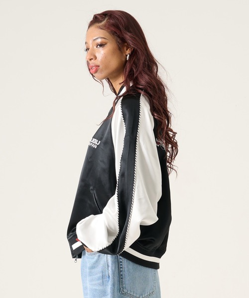 FUBU( フブ)の「FUBU フブ ブランド Embroidered Souvenir Jacket / 刺繍スカジャン 龍モチーフ スーベニアジャケット(スタジャン・メンズ・ネイビー/ブラック・M/L/XL/XXL)」の13枚目の写真