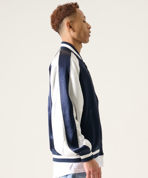 FUBU( フブ)の「FUBU フブ ブランド Embroidered Souvenir Jacket / 刺繍スカジャン 龍モチーフ スーベニアジャケット(スタジャン・メンズ・ネイビー/ブラック・M/L/XL/XXL)」の20枚目の写真