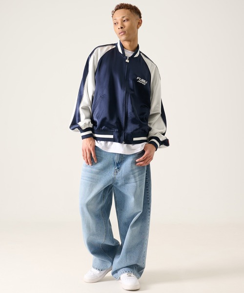 FUBU( フブ)の「FUBU フブ ブランド Embroidered Souvenir Jacket / 刺繍スカジャン 龍モチーフ スーベニアジャケット(スタジャン・メンズ・ネイビー/ブラック・M/L/XL/XXL)」の21枚目の写真