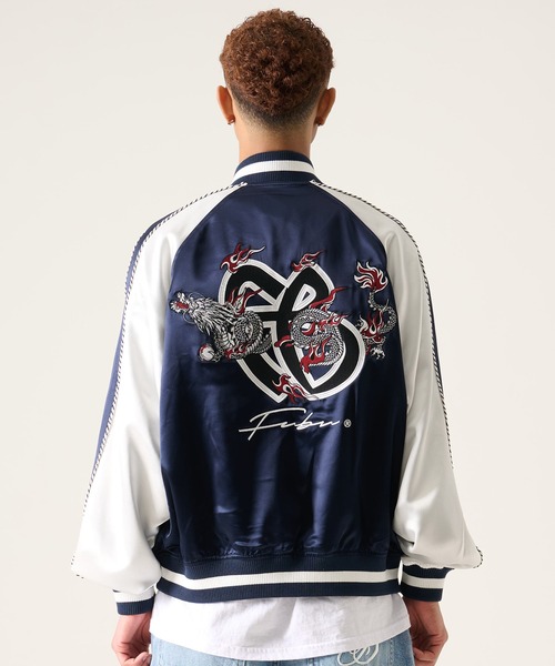 FUBU フブ ブランド Embroidered Souvenir Jacket / 刺繍スカジャン 龍