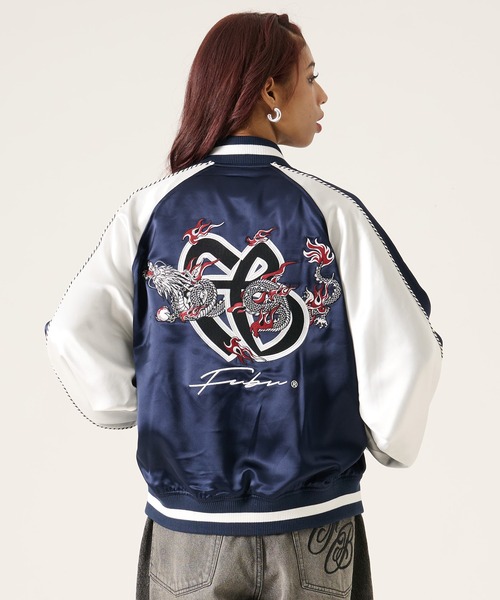 FUBU フブ ブランド Embroidered Souvenir Jacket / 刺繍スカジャン 龍