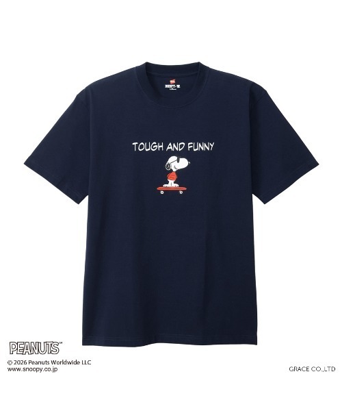 HANES(ヘインズ)の「【HANES/ヘインズ】PEANUTS×BEEFY-T 1P(Tシャツ/カットソー・メンズ・ホワイト/ネイビー/ヘザーグレー/ブラック・XL/L/M/S)」の4枚目の写真
