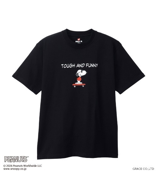 HANES(ヘインズ)の「【HANES/ヘインズ】PEANUTS×BEEFY-T 1P(Tシャツ/カットソー・メンズ・ホワイト/ネイビー/ヘザーグレー/ブラック・XL/L/M/S)」の2枚目の写真