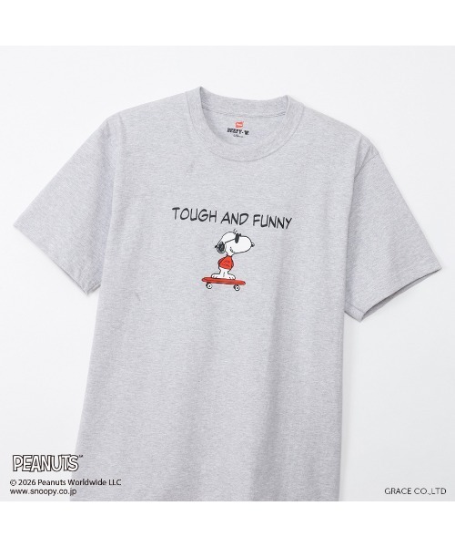 HANES(ヘインズ)の「【HANES/ヘインズ】PEANUTS×BEEFY-T 1P(Tシャツ/カットソー・メンズ・ホワイト/ネイビー/ヘザーグレー/ブラック・XL/L/M/S)」の10枚目の写真