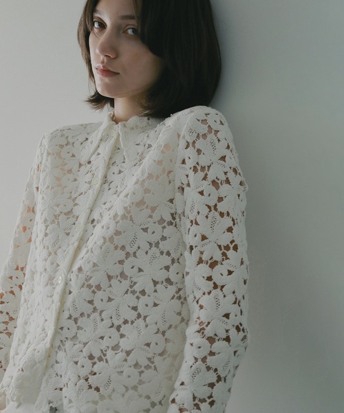 COTTON LACE SHORT SHIRT（シャツ/ブラウス）｜MANOF（マノフ）の