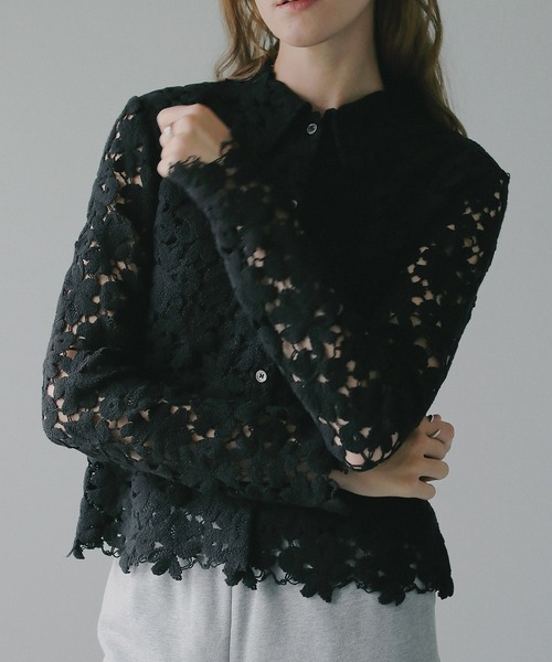 manof コットンレースショートシャツ COTTON LACE SHORT SHIRT（シャツ/ブラウス）｜MANOF（マノフ）の