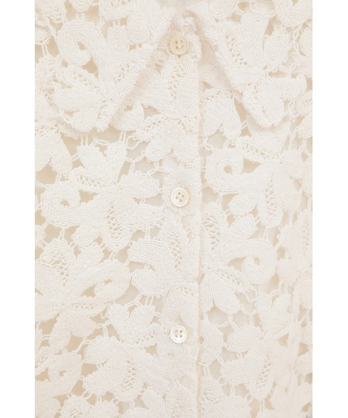 MANOF（マノフ）の「COTTON LACE SHORT SHIRT（シャツ/ブラウス・レディース・ブラック/ホワイト・M/S）」の16枚目の写真