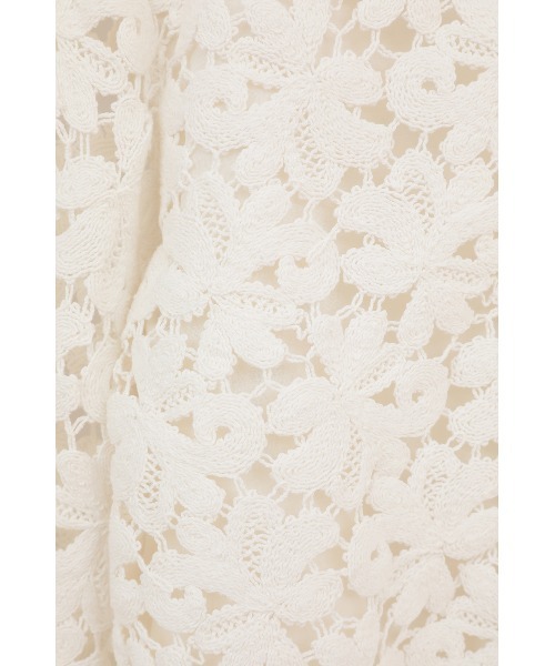 MANOF（マノフ）の「COTTON LACE SHORT SHIRT（シャツ/ブラウス・レディース・ブラック/ホワイト・M/S）」の5枚目の写真