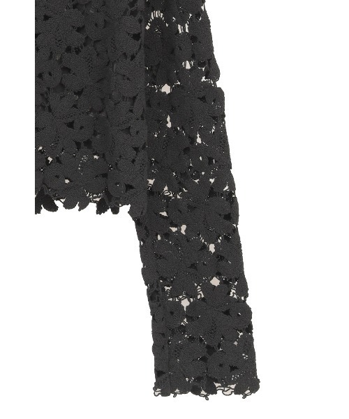 MANOF（マノフ）の「COTTON LACE SHORT SHIRT（シャツ/ブラウス・レディース・ブラック/ホワイト・M/S）」の9枚目の写真