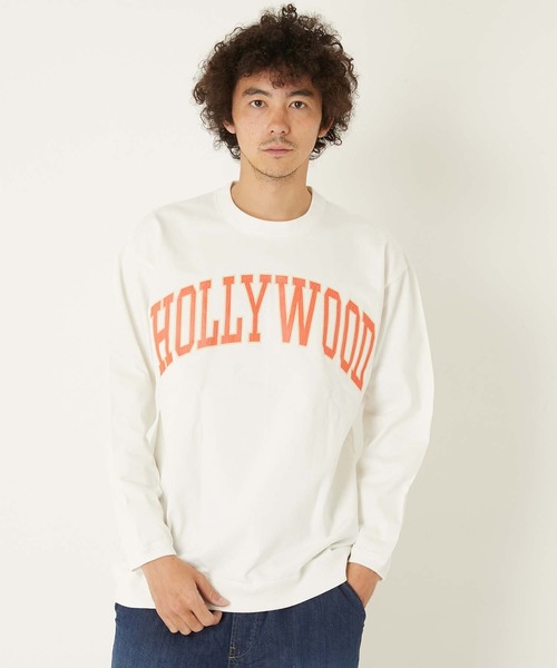HOLLYWOOD RANCH MARKET(ハリウッドランチマーケット)の「バウンサーテンジク カレッジロゴ ロングスリーブTシャツ(Tシャツ/カットソー・メンズ・ネイビー/ホワイト・S/L)」の3枚目の写真