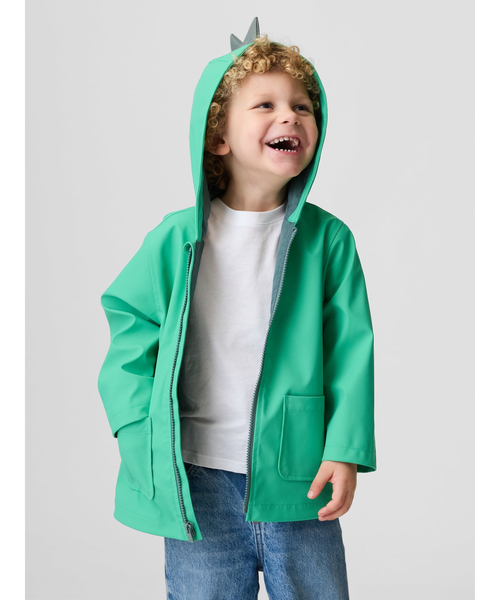 GAP(ギャップ)の「ダイナソー レインコート (幼児・ベビー)(レインコート/ポンチョ・キッズ・グリーン・110cm/100cm/95cm/90cm/105cm)」の1枚目の写真