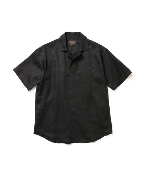 MR.OLIVE(ミスターオリーブ)の「SOFT FINISH LINEN / SHORT/S PULLOVER SHIRT /M261128(シャツ/ブラウス・メンズ・ナチュラル/ブラック・SMALL/MEDIUM/LARGE)」の9枚目の写真
