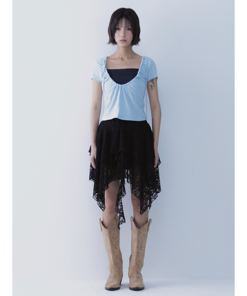 SETSETSET(セットセットセット)の「ルナ ベール フーディー Tシャツ ブルー(Tシャツ/カットソー・レディース・その他・ONE SIZE)」の4枚目の写真