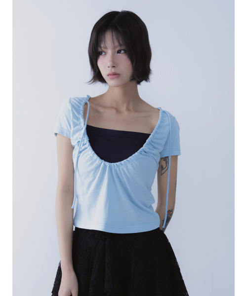 SETSETSET(セットセットセット)の「ルナ ベール フーディー Tシャツ ブルー(Tシャツ/カットソー・レディース・その他・ONE SIZE)」の7枚目の写真