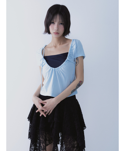 SETSETSET(セットセットセット)の「ルナ ベール フーディー Tシャツ ブルー(Tシャツ/カットソー・レディース・その他・ONE SIZE)」の8枚目の写真