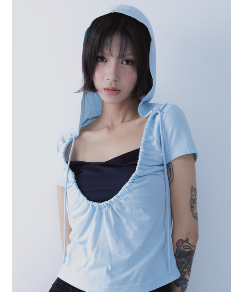 SETSETSET(セットセットセット)の「ルナ ベール フーディー Tシャツ ブルー(Tシャツ/カットソー・レディース・その他・ONE SIZE)」の9枚目の写真
