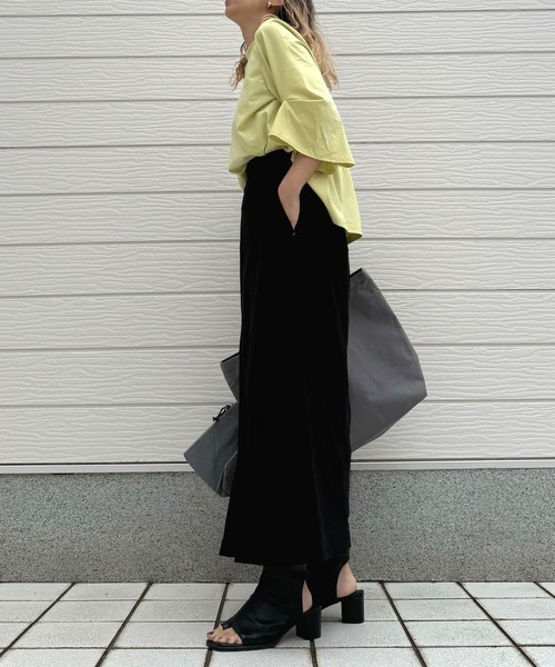 Q（キュー）の「シルケットプルオーパー（Tシャツ/カットソー・レディース・ホワイト/アッシュブラウン/イエロー・MEDIUM）」の12枚目の写真