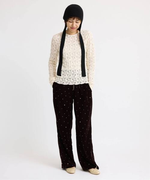 IENA（イエナ）の「《追加3》Flowerストレッチレースプルオーバー（Tシャツ/カットソー・レディース・ブラック/アイボリー・FREE）」の15枚目の写真