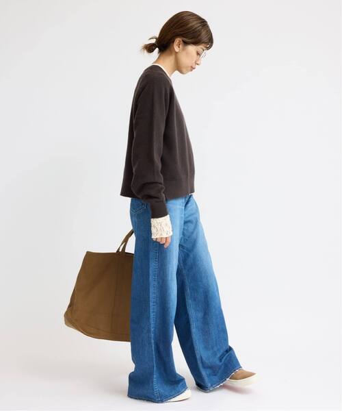 IENA(イエナ)の「《一部カラーWEB限定/追加3》Flowerストレッチレースプルオーバー(Tシャツ/カットソー・レディース・ブラック/アイボリー/ホワイト・FREE)」の15枚目の写真