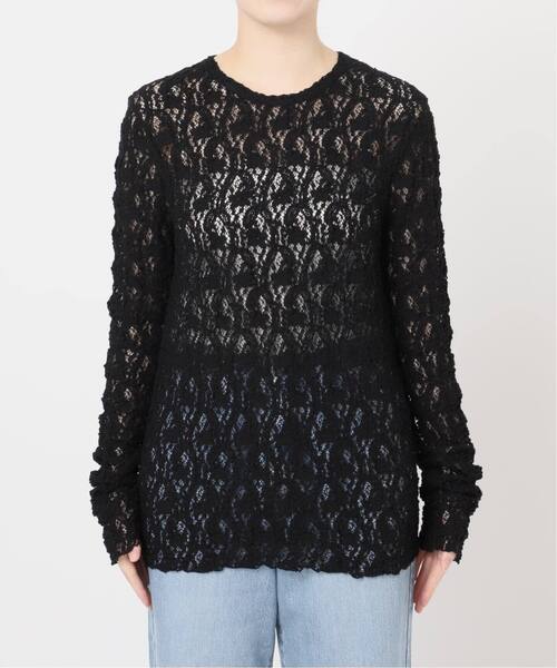 IENA(イエナ)の「《一部カラーWEB限定/追加3》Flowerストレッチレースプルオーバー(Tシャツ/カットソー・レディース・ブラック/アイボリー/ホワイト・FREE)」の16枚目の写真