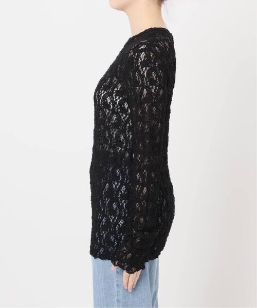 IENA(イエナ)の「《一部カラーWEB限定/追加3》Flowerストレッチレースプルオーバー(Tシャツ/カットソー・レディース・ブラック/アイボリー/ホワイト・FREE)」の17枚目の写真