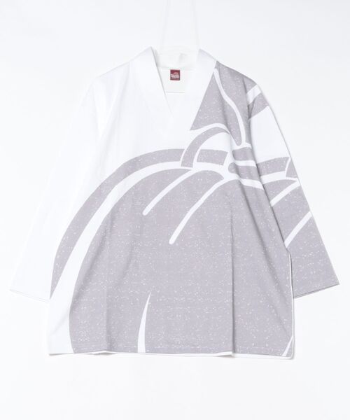 カヤ（カヤ）の「【カヤ】福寄せメンズトップス（Tシャツ/カットソー・メンズ・ブラック/グレー/ホワイト×グレー・FREE）」の2枚目の写真