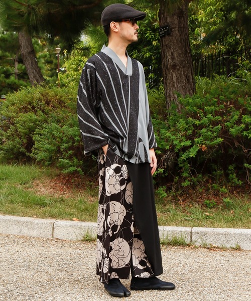 カヤ（カヤ）の「【カヤ】福寄せメンズトップス（Tシャツ/カットソー・メンズ・ブラック/グレー/ホワイト×グレー・FREE）」の19枚目の写真