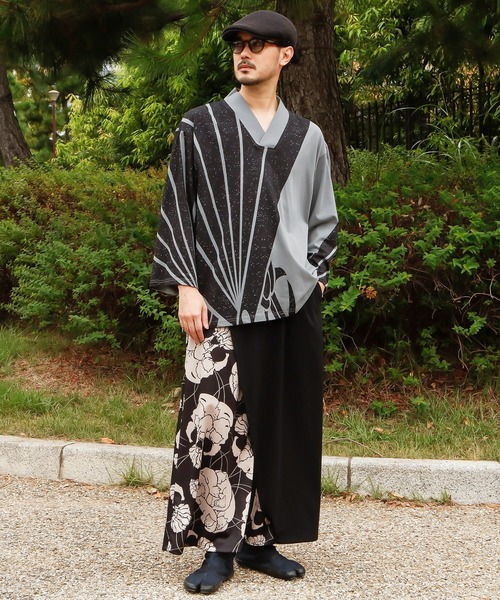 カヤ（カヤ）の「【カヤ】福寄せメンズトップス（Tシャツ/カットソー・メンズ・ブラック/グレー/ホワイト×グレー・FREE）」の18枚目の写真