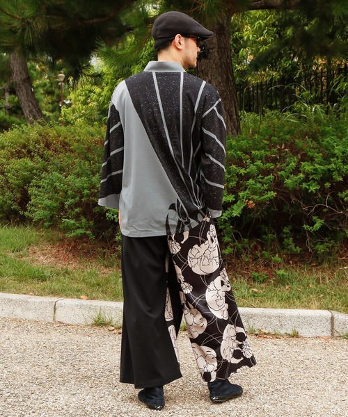 カヤ（カヤ）の「【カヤ】福寄せメンズトップス（Tシャツ/カットソー・メンズ・ブラック/グレー/ホワイト×グレー・FREE）」の21枚目の写真