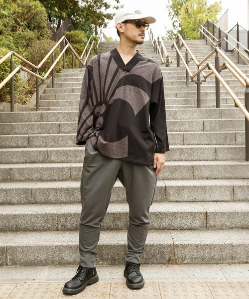 カヤ（カヤ）の「【カヤ】福寄せメンズトップス（Tシャツ/カットソー・メンズ・ブラック/グレー/ホワイト×グレー・FREE）」の10枚目の写真