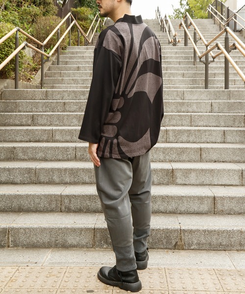 カヤ（カヤ）の「【カヤ】福寄せメンズトップス（Tシャツ/カットソー・メンズ・ブラック/グレー/ホワイト×グレー・FREE）」の13枚目の写真