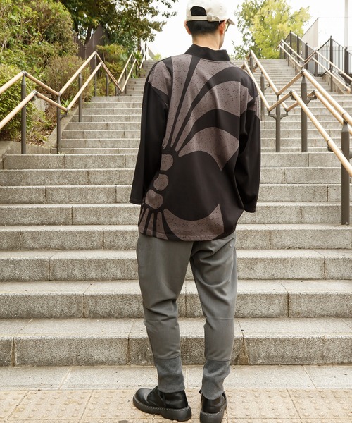 カヤ（カヤ）の「【カヤ】福寄せメンズトップス（Tシャツ/カットソー・メンズ・ブラック/グレー/ホワイト×グレー・FREE）」の14枚目の写真