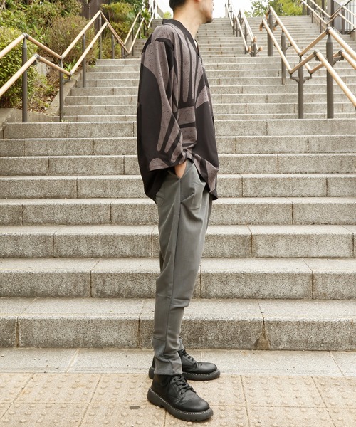 カヤ（カヤ）の「【カヤ】福寄せメンズトップス（Tシャツ/カットソー・メンズ・ブラック/グレー/ホワイト×グレー・FREE）」の15枚目の写真