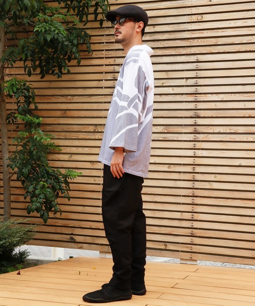 カヤ（カヤ）の「【カヤ】福寄せメンズトップス（Tシャツ/カットソー・メンズ・ブラック/グレー/ホワイト×グレー・FREE）」の7枚目の写真