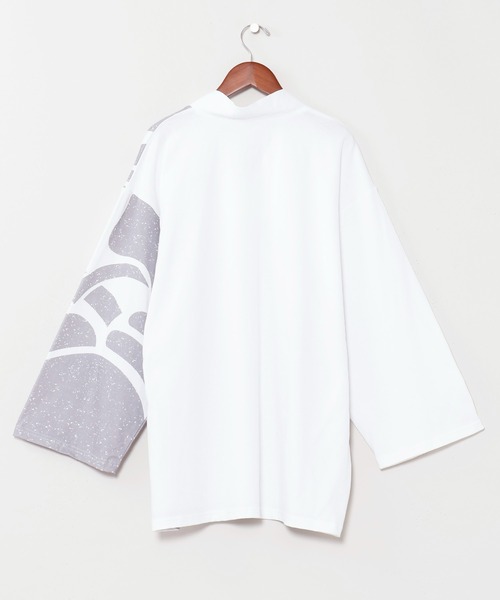 カヤ（カヤ）の「【カヤ】福寄せメンズトップス（Tシャツ/カットソー・メンズ・ブラック/グレー/ホワイト×グレー・FREE）」の4枚目の写真