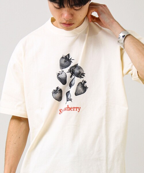 セール】【モノトーン果実図鑑】フルーツプリントTシャツ（Tシャツ