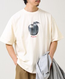 GLOSTER | 【モノトーン果実図鑑】フルーツプリントTシャツ(Tシャツ/カットソー)
