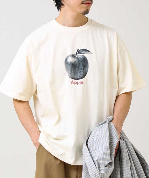 GLOSTER(グロスター)の「【モノトーン果実図鑑】フルーツプリントTシャツ(Tシャツ/カットソー・メンズ・ホワイト系その他4/ホワイト系その他2/ホワイト系その他3/ホワイト系その他・L/M/S)」の1枚目の写真