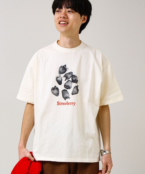 GLOSTER(グロスター)の「【モノトーン果実図鑑】フルーツプリントTシャツ(Tシャツ/カットソー・メンズ・ホワイト系その他4/ホワイト系その他2/ホワイト系その他3/ホワイト系その他・L/M/S)」の14枚目の写真
