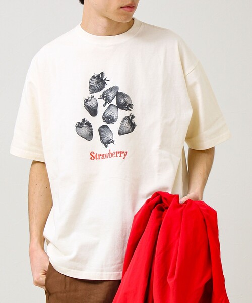 GLOSTER(グロスター)の「【モノトーン果実図鑑】フルーツプリントTシャツ(Tシャツ/カットソー・メンズ・ホワイト系その他4/ホワイト系その他2/ホワイト系その他3/ホワイト系その他・L/M/S)」の13枚目の写真