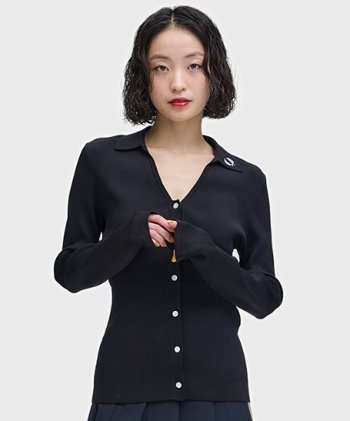【タグ付き新品】Ribbed Knitted Shirt FRED PERRY Ribbed Knitted Shirt／リブニットシャツ（ニット/セーター）｜FRED