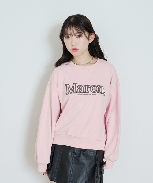 LOVETOXIC（ラブトキシック）の「【秒かわトップス】立体ロゴ刺しゅうベーシックトレーナー（スウェット・キッズ・オフホワイト/ピンク/ブラック/ベージュ・L:160cm/S:140cm/130cm/M:150cm）」の8枚目の写真