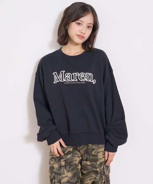 LOVETOXIC（ラブトキシック）の「【秒かわトップス】立体ロゴ刺しゅうベーシックトレーナー（スウェット・キッズ・オフホワイト/ピンク/ブラック/ベージュ・L:160cm/S:140cm/130cm/M:150cm）」の10枚目の写真