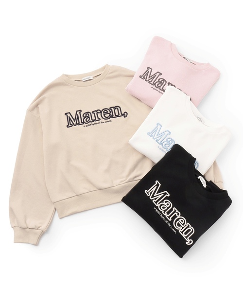 LOVETOXIC（ラブトキシック）の「【秒かわトップス】立体ロゴ刺しゅうベーシックトレーナー（スウェット・キッズ・オフホワイト/ピンク/ブラック/ベージュ・L:160cm/S:140cm/130cm/M:150cm）」の12枚目の写真