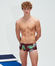 DELIGHTPOOL（ディライトプール）の「Athletic Club Square Leg Swimsuit - Burgundy Rush（水着）」